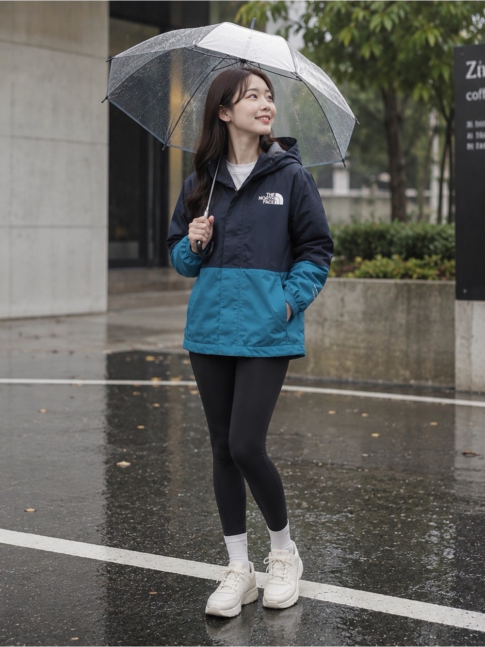 The North Face boys Two-Tone Hooded Utility Jacket - Dark Blue & Teal